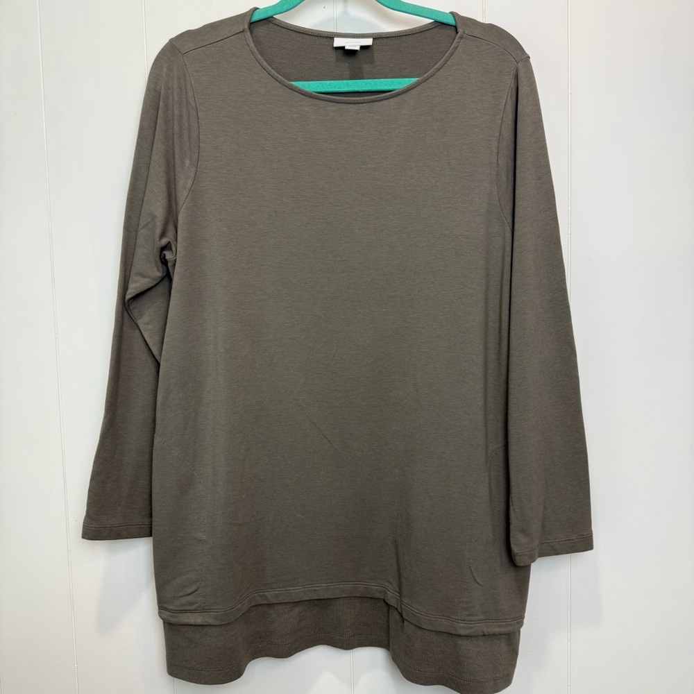 J.Jill Layered Look Scoop Neck Sweater Tunic Top Size 1X